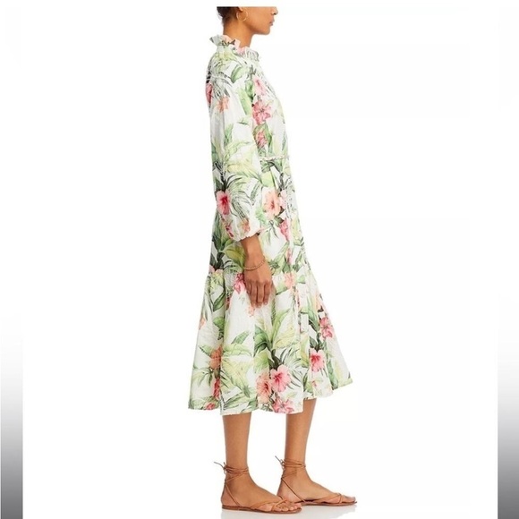 NWT,Tommy Bahama Woman’s White YachtWear Daybreak Hibiscus Linen Dress,Size XS/S - Picture 11 of 16